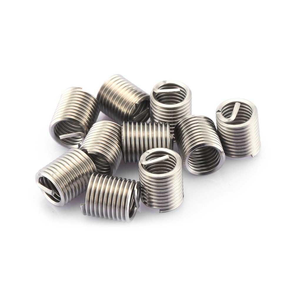 60 Pcs Draad Insert Set M3/4/5/6/8/10/12 Draad Reparatie Insert Kit voor Helicoil Repareren Gereedschap Hoge Sterkte En Hardheid