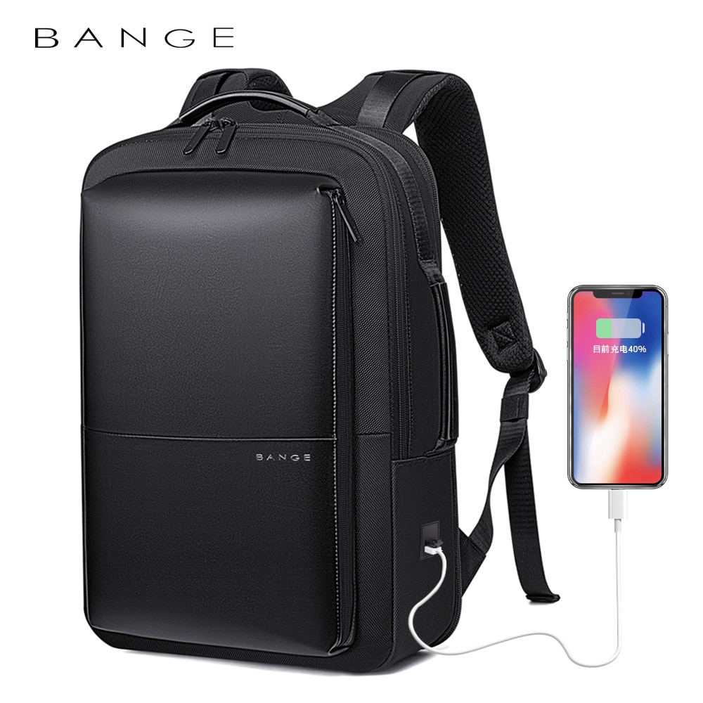 BANGE Professional Men Business Backpack zaino da viaggio impermeabile 15.6 &#39;zaino per laptop zaino per scuola zaino per ufficio