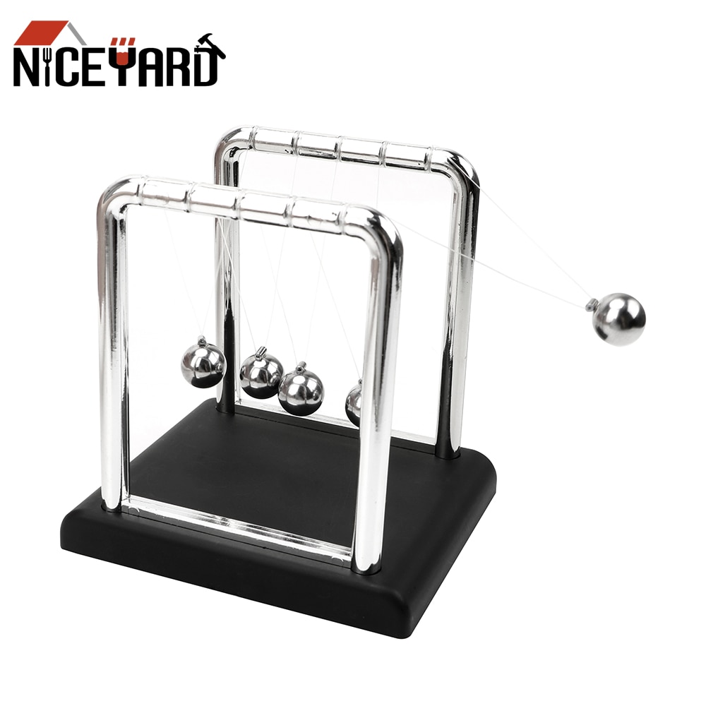 Niceyard Tafel Decor Steel Balance Ball Newton 'S Cradle Metalen Slinger Bal Newton Ball Natuurkunde Science Pendulum