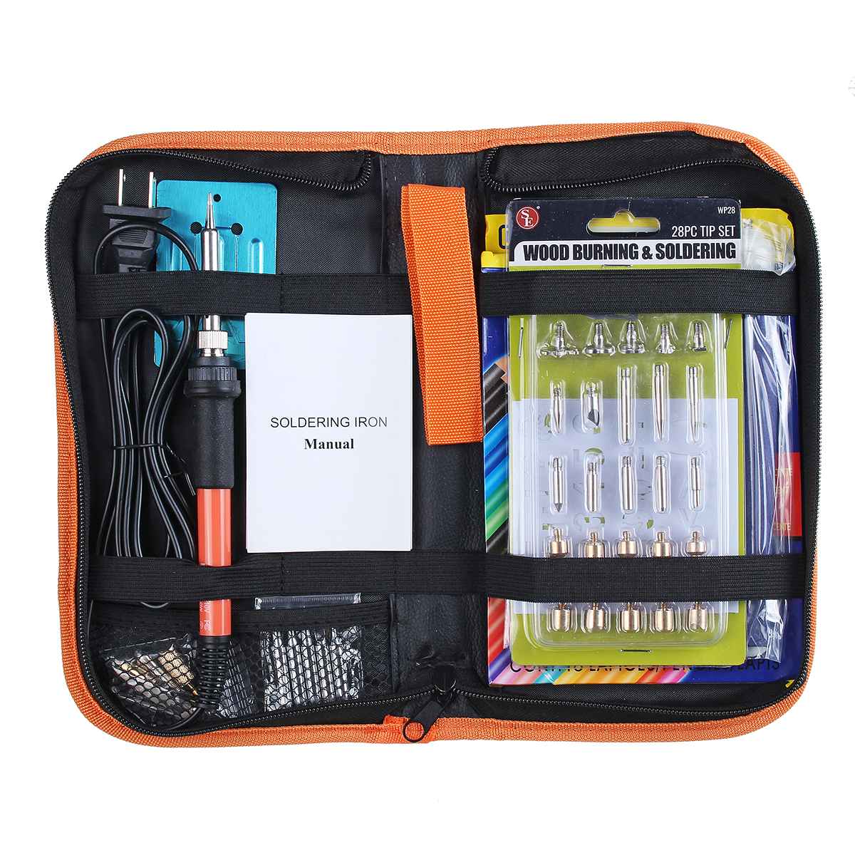 79Pcs 60W Temperature Adjustable Wood Burning Kit Wood Burner Soldering Wood Burning Soldering Iron Pen Set