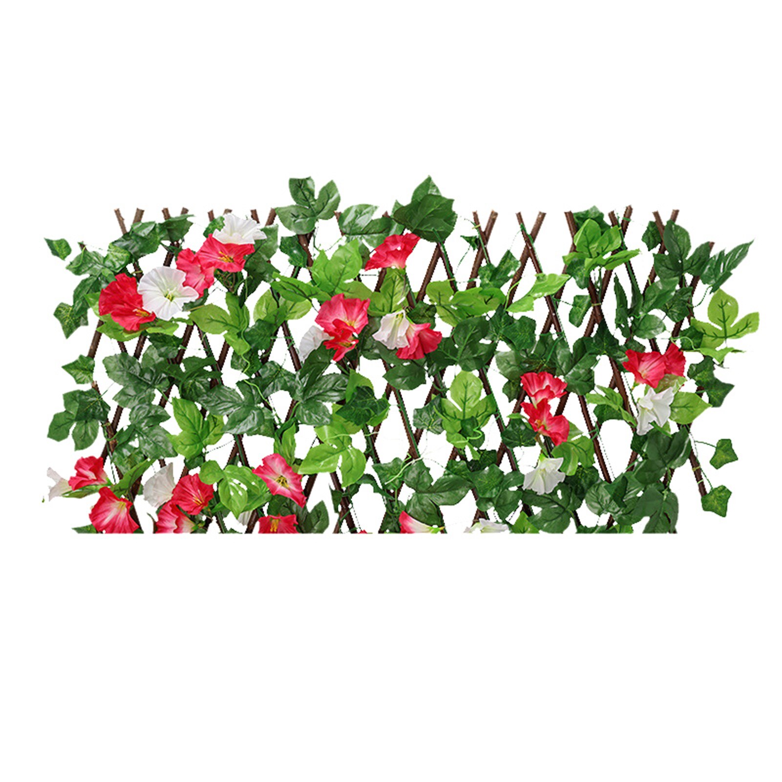 Retractable Artificial Wooden Fence Privacy Fence Garden Hedge Leaf Net Wooden Home Restaurants Wall Decoration: E