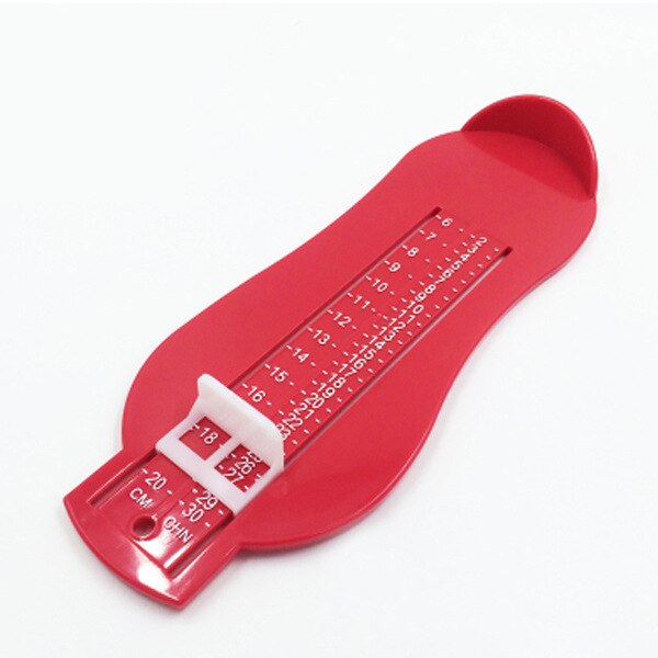 1Pcs Voet Maatregel Gauge Schoenen Maat Meten Baby Kind Schoen Peuter Schoenen Fitting Gauge Voet Maatregel Heerser Gereedschappen Voor kid Infant: Red