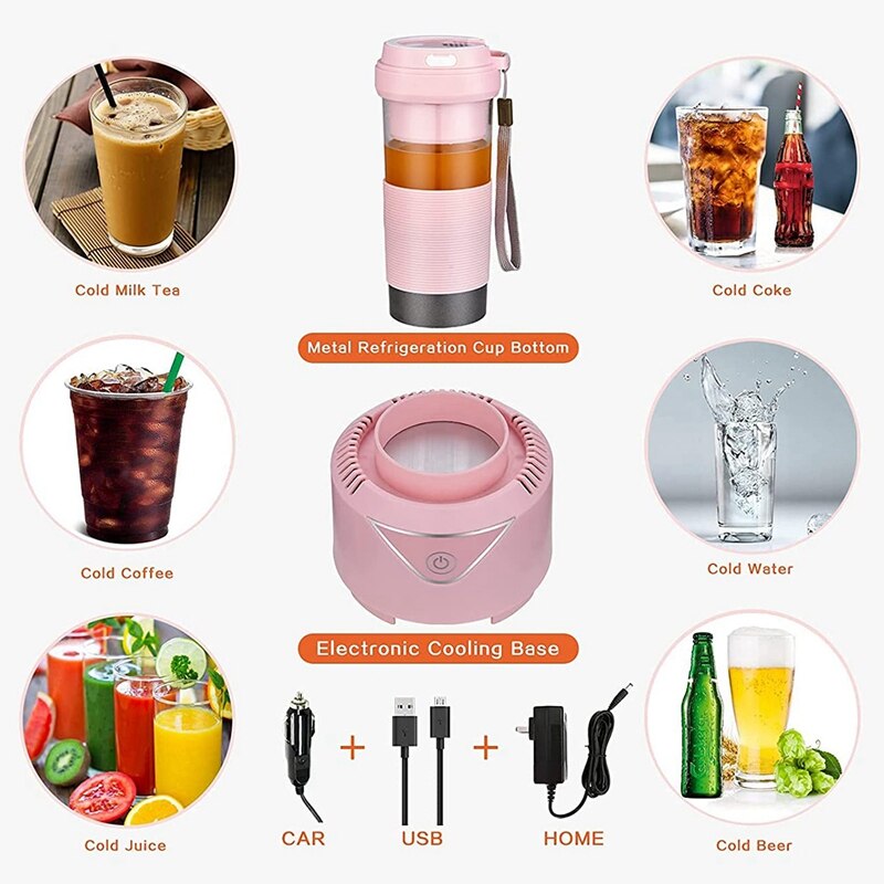 Electronic Cooling Personal Blender,Smoothies Juicer, Rechargeable Mini Size Cooling Blender,for Home Office Travel