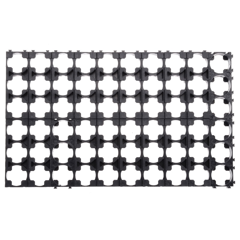 Mayitr lot de 20 entretoises de batterie 3x cellules 18650 plastique noir, coque rayonnante, support de chaleur en plastique 6 x 2 x 0.8cm