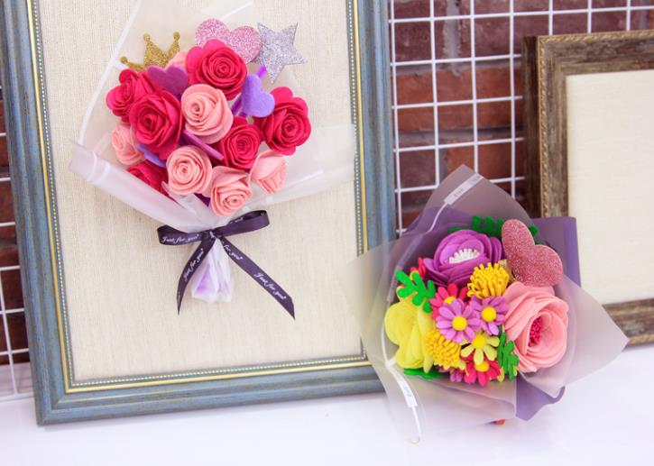DIY Flower Felt Diy Craft Felt Flowers Fabric Felt Kit Non-woven Cloth Craft DIY Sewing Set Felt Handwork Material