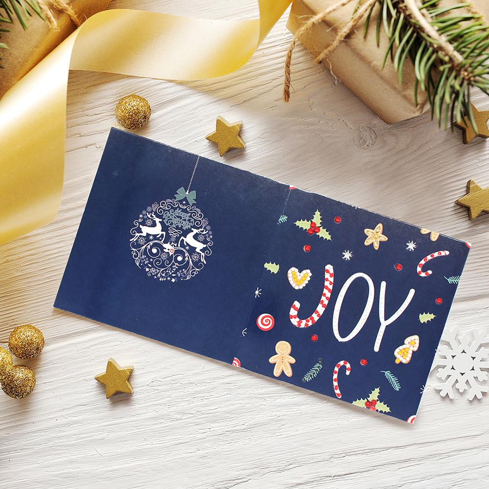 8pcs DIY Special Shaped Diamond Painting Cartoon Christmas Card Kids