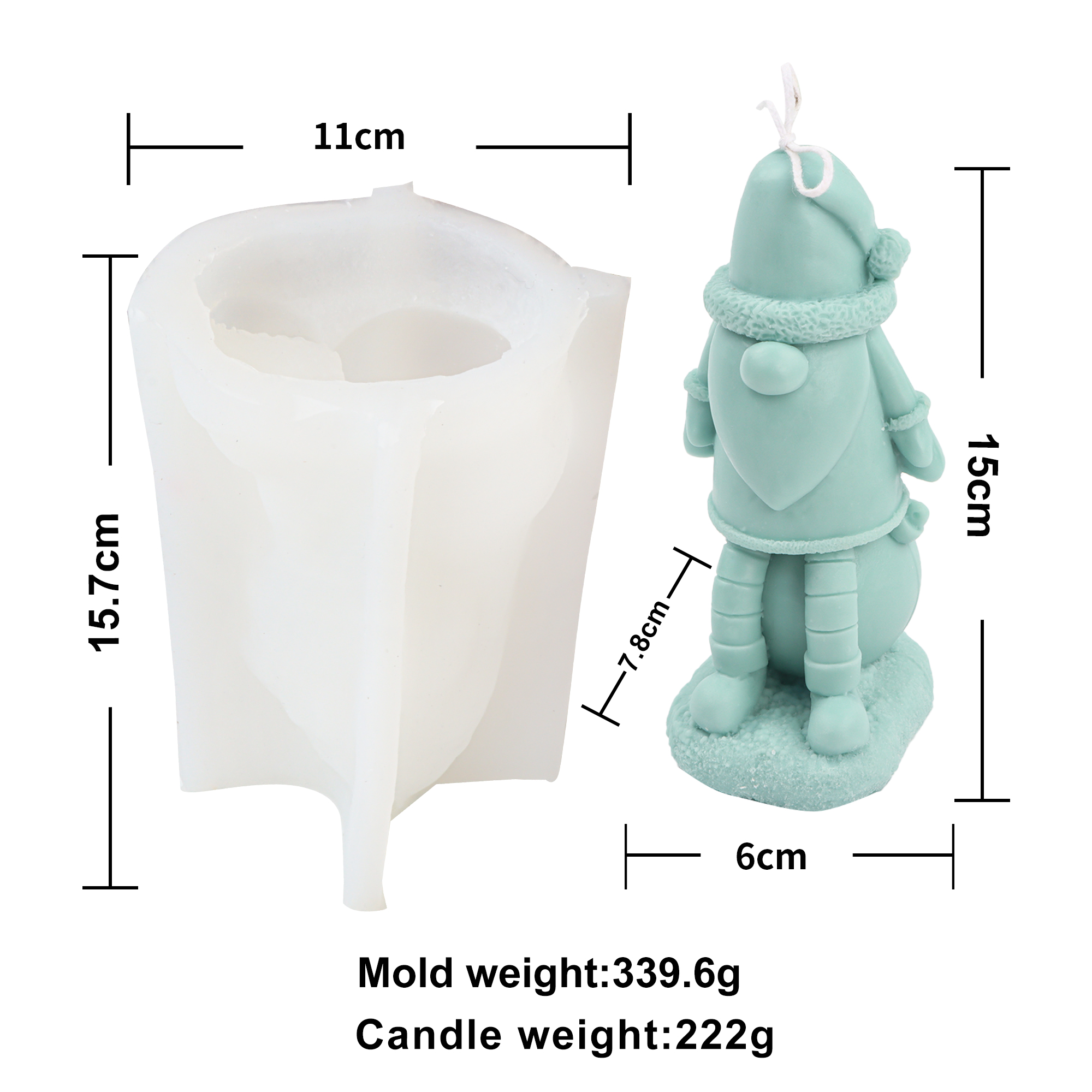 Multi-Modell Weihnachts Ball Kerze bilden Silikon bilden Weihnachten kreative Dekor Elch Glocke Schneemann Seife Werkzeug