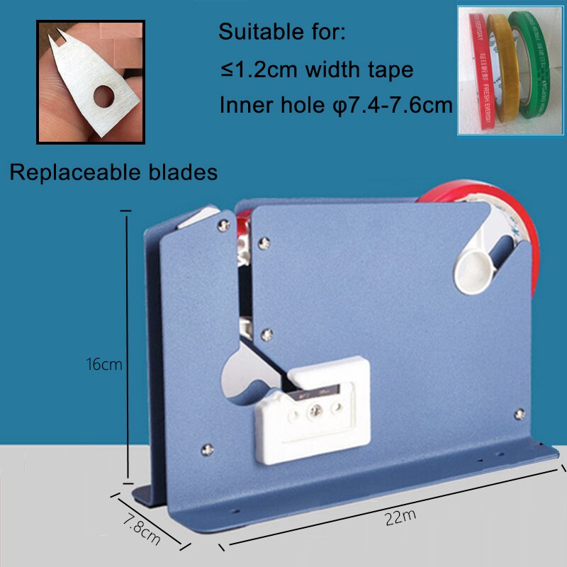 Supermarket sealing machine plastic bag tape bundle up tying tool bulk weighing bag tying sealer kitchen sealing clip: Blue