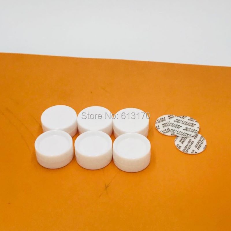 Mini frascos de crema vacíos, latas pequeñas de muestra, contenedor de embalaje de cosméticos, maquillaje DIY, blanco y negro, 1g