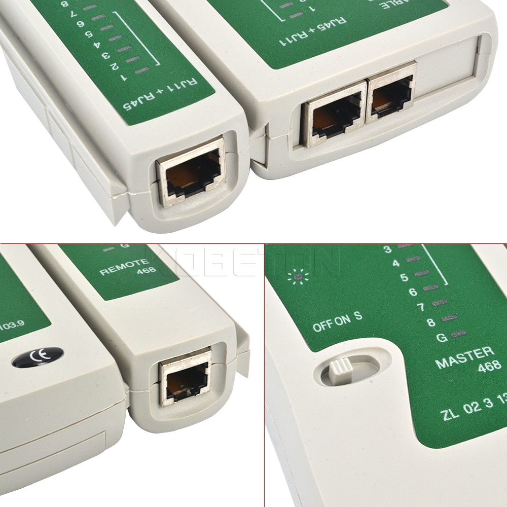 IMBAaprice Tester Per Cavi Di Rete LAN RJ45 RJ11 - Test Continuità Cat5 Cat6 Cat7 Con Custodia Trasporto