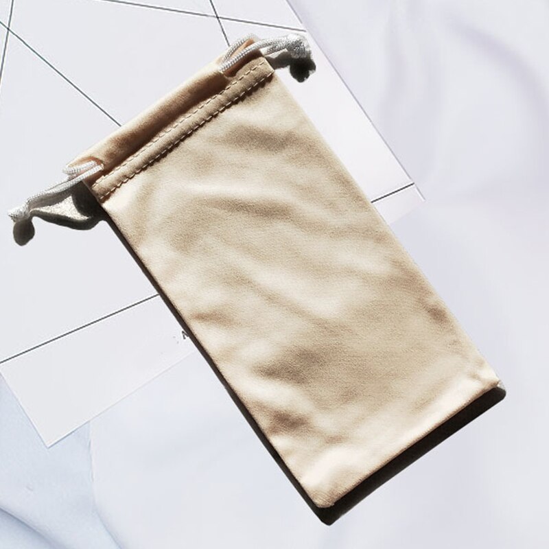 Nuovo sacchetto di stoffa per occhiali occhiali da suola custodia con coulisse custodia per occhiali miopia tasca per occhiali morbida accessori per occhiali portatili: A-giallo