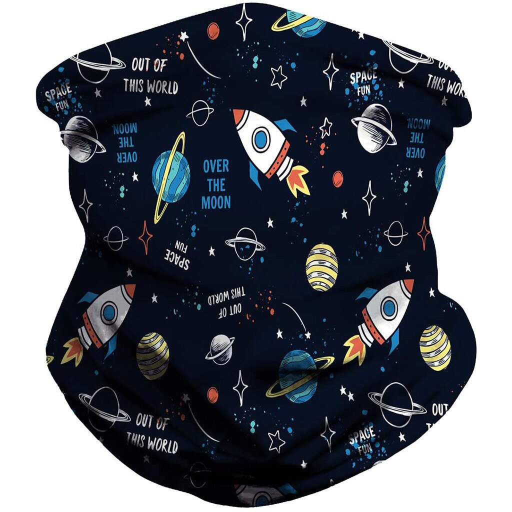 Enfants enfants garçons filles écharpe magique Bandanas cou guêtre Tube dessin animé impression chapeaux extérieur visage couverture foulards bandeau: a