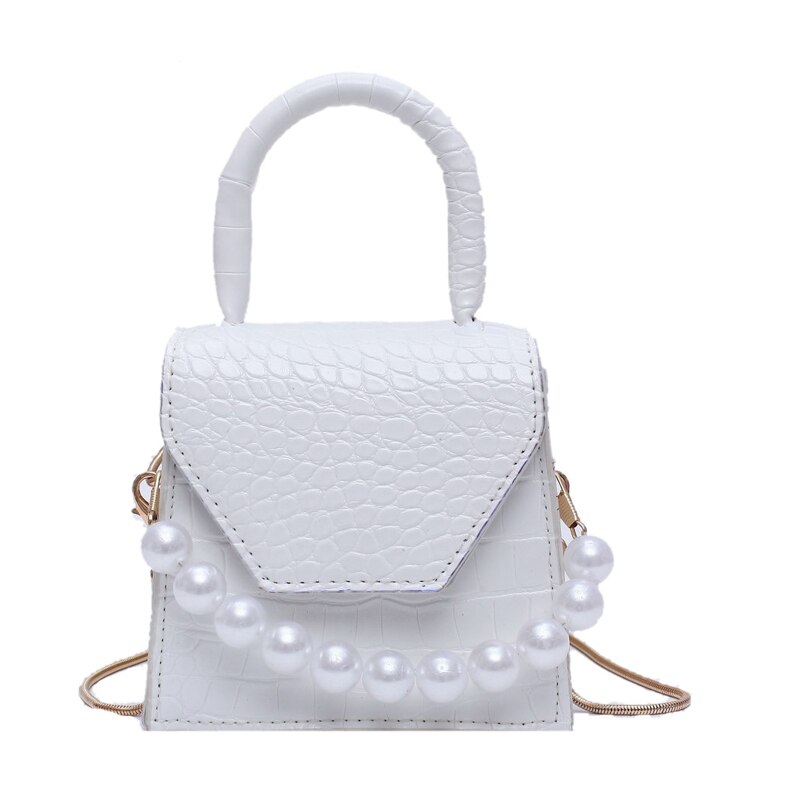 Perle poignée Super mini en cuir PU sacs à bandoulière pour femmes sac à bandoulière voyage sacs à main motif pierre