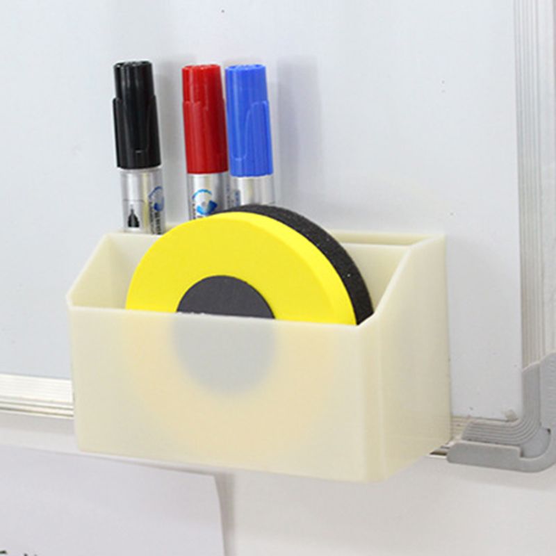 Magnetic Whiteboard Marker Pencil Pen Holder Organizer School Office Storage Box U4LD