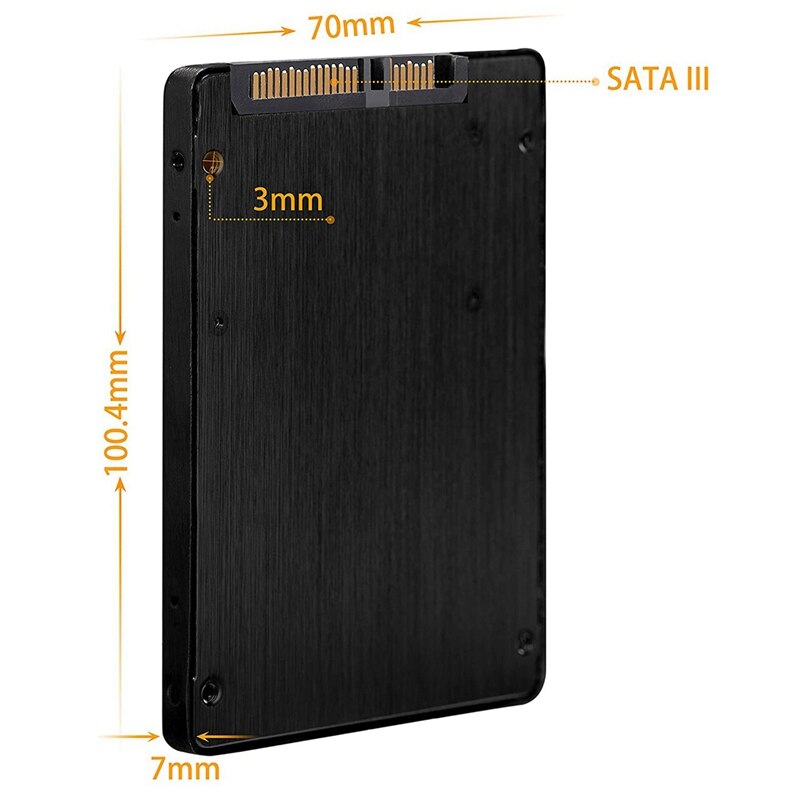 Kingspec 360Gb Ssd 2.5 Inch Harde Schijf SATA3 Interne Solid State Drive Zwart 10X6.9X0.9Cm