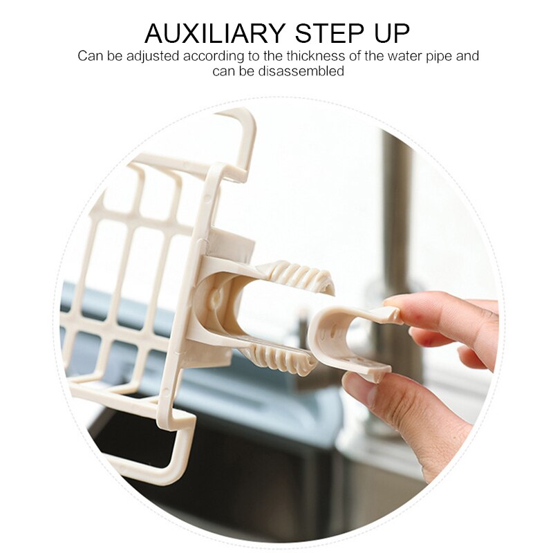Kitchen Sink Faucet Sponge Soap Cloth Drain Pipe Rack Storage Box Storage Rack Shelf Faucet Rack Bathroom Storage Freeship