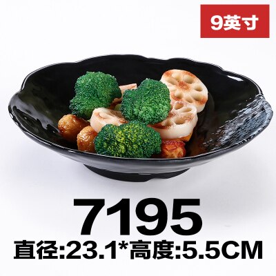 Trekantet suppebolle japansk dyp tallerkensuppefat gryterett med plastdessertfat: Stil 05