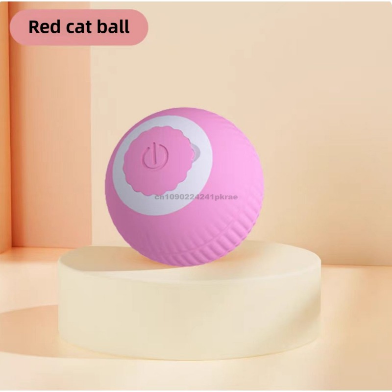 Interactief kattenspeelgoed, automatische rollende bal met staart, oplaadbaar interactief speelgoed voor huisdieren, intelligente muis voor katten: YELLOW
