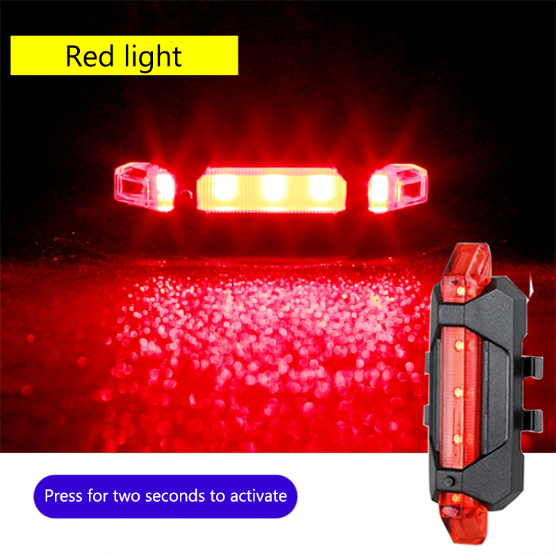 Bicycle Rear Light Rechargeable High Visibility Red Light Tail Light Horizontal Or Vertical MTB Road Bike Lamps Accessories: Burgundy
