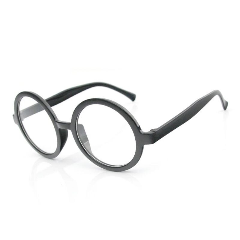 Star Power HP Men Wizard Round Frame Glasses, Black, One Size (2in Lense