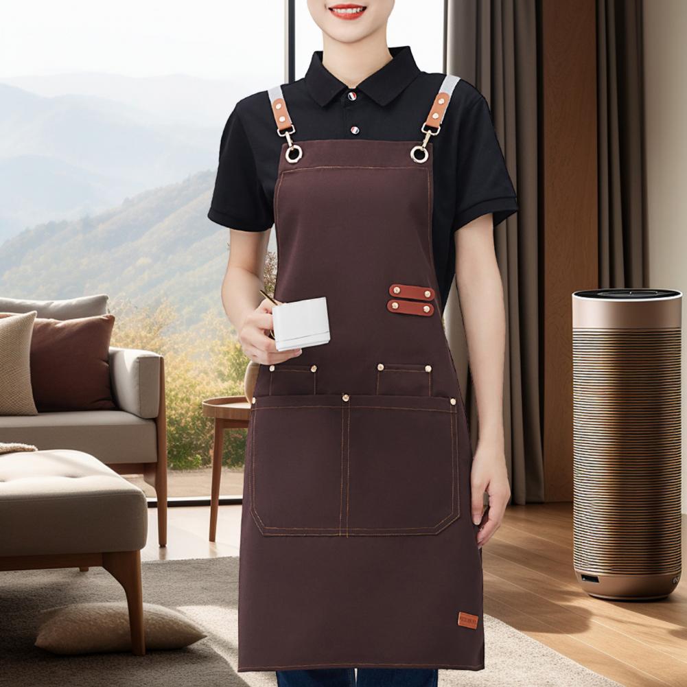 Dicke wasserdichte Schürze für Männer und Frauen, Anti-Fett, schmutzabweisende Kochschürze für Chefkoch, Café, Einkaufen, Kellner, Grill, Küche