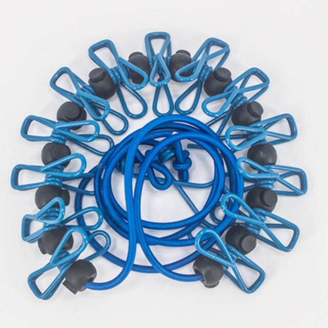 Windproof Drying Clothes Hanger Clothesline With 12 Clothespins Camping Drying Rack Clothes Socks Underwear Hanging Dryer Rope