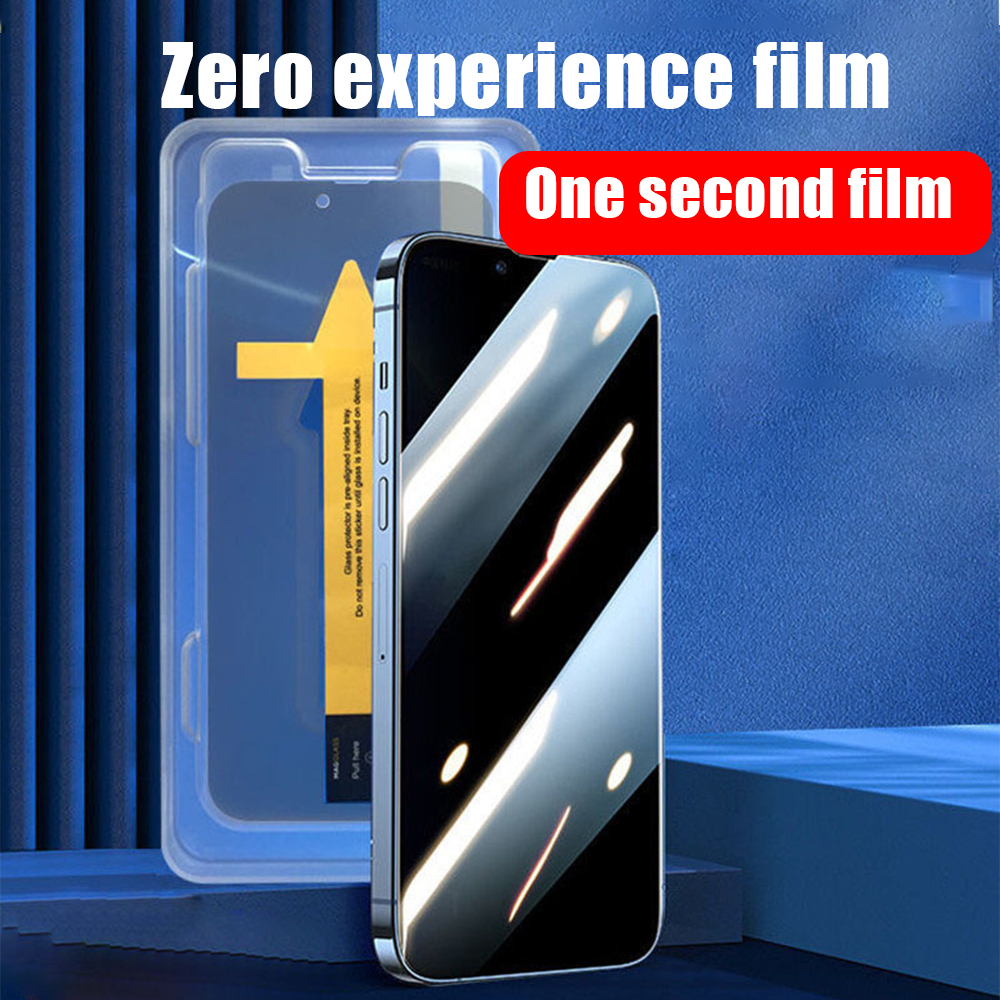 3Stck Automatische Ausrichtung Schutz Film iPhone 14 13 12 11 Profi Max Für iPhone X XR Xs Max 8 7 14 Plus 13 12 Mini Glas