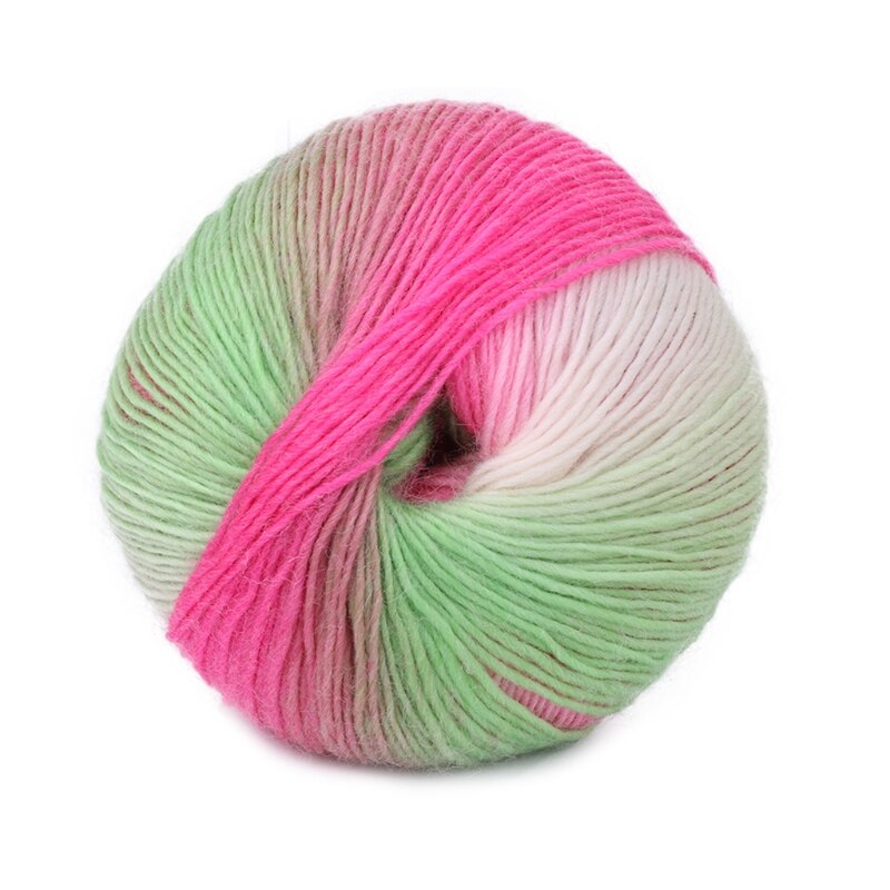 1Bal 50G Hand-Geweven Regenboog Kleurrijke Gehaakte Kasjmier Wol Blend Garen Breien: 5AC1000029-006