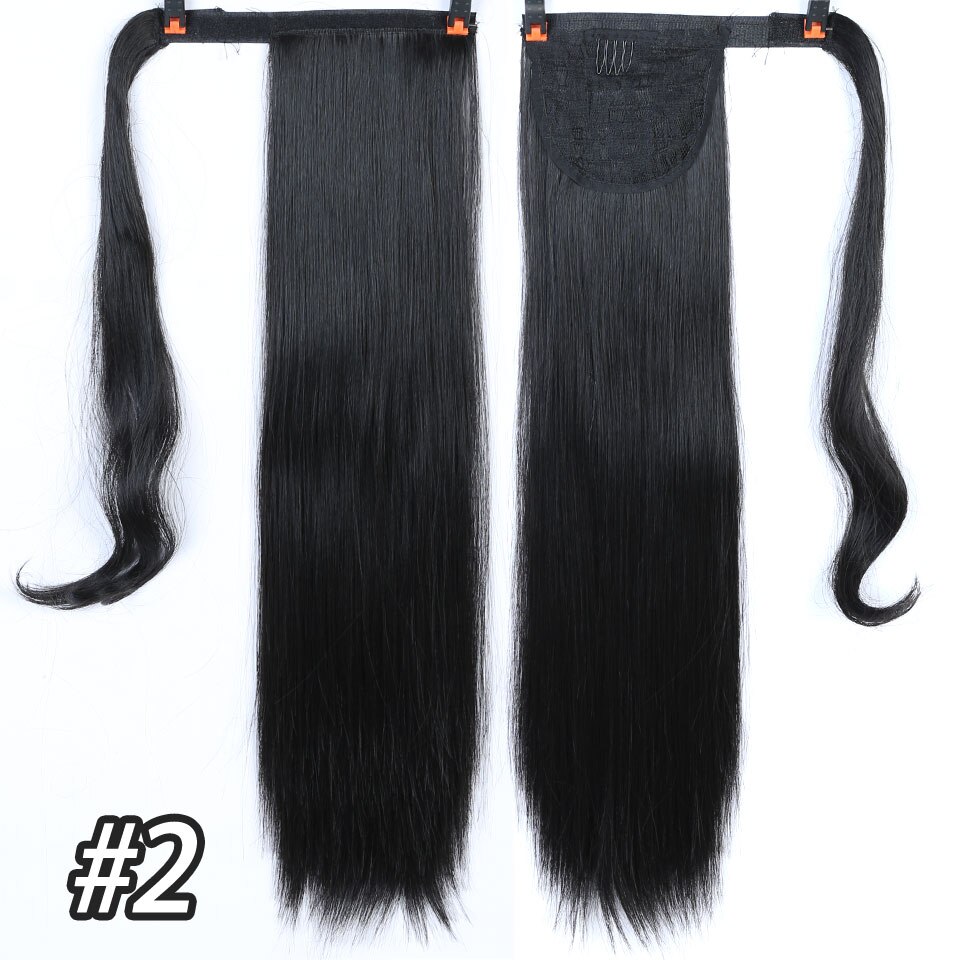 24 Inches Long wavy hair Clip In Hair Tail False Hair Ponytail Hairpiece With Hairpins Synthetic Hair Pony Tail Hair Extension: 0020-2 / 24inches