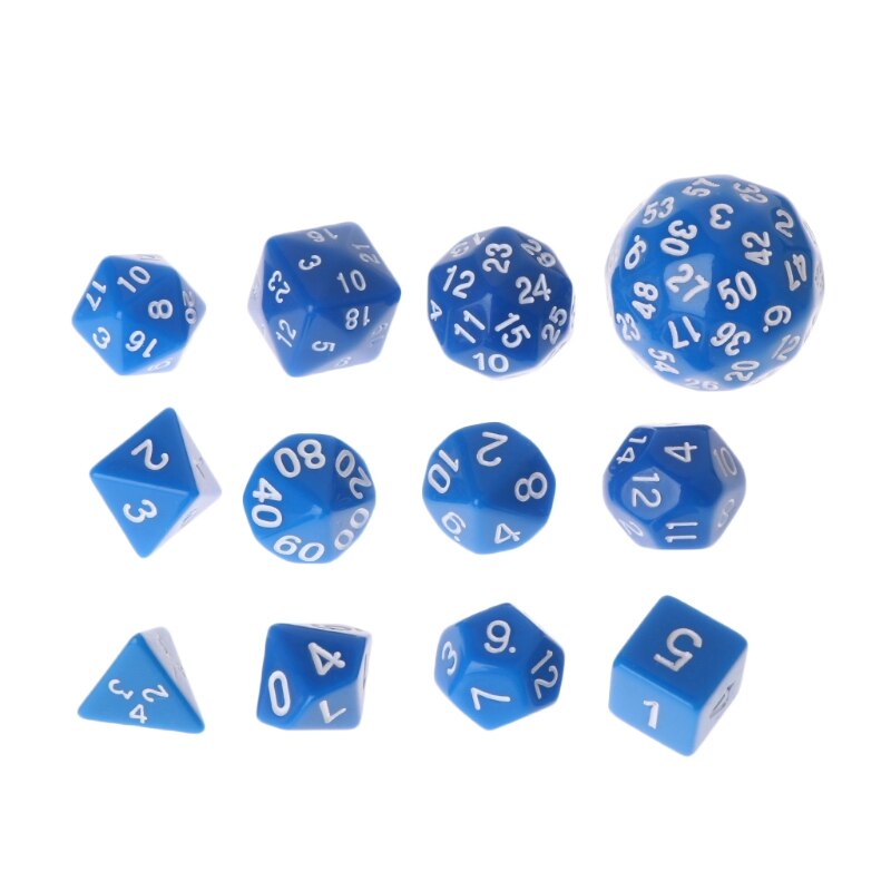 12 Stks/set Multi-Zijdige Polyhedral Dice D4 D6 D8 D10 D12 D20 D24 D30 D60 Dungeons