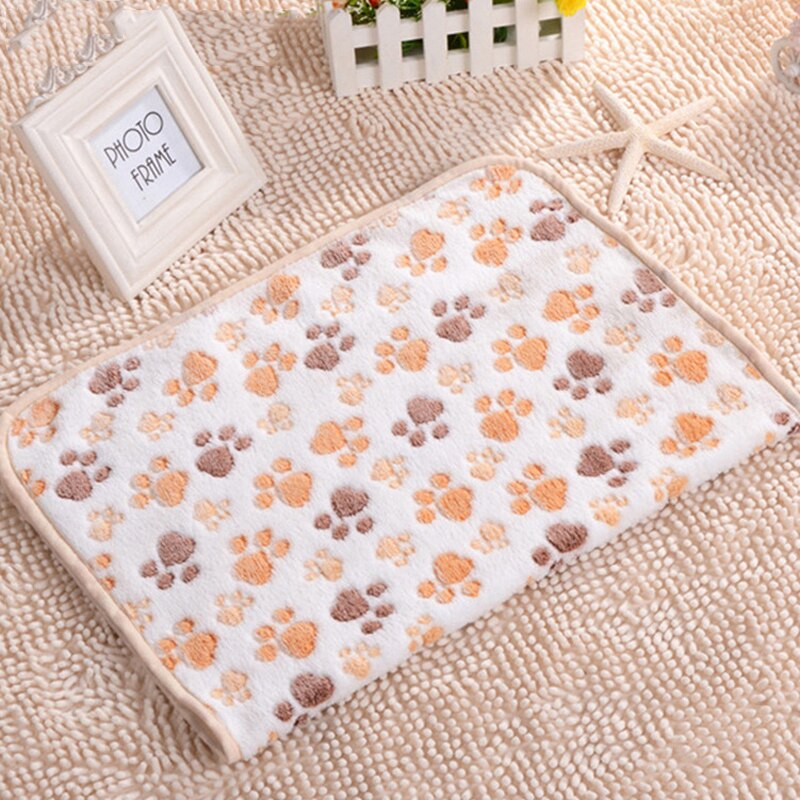 Weiche Vlies Hund Betten Haus Winter Warme Gedruckt Hund Kissen Sofa Wasserdicht Zwinger Nest für Katze Welpen Kleine Hunde cama perro: Decke 01 / 45x35cm