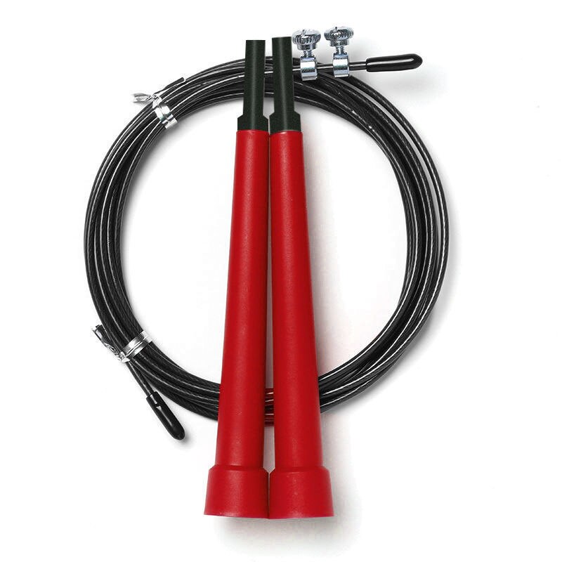 Crossfit Speed Jump Rope corda per saltare professionale per MMA Boxing Fitness salta allenamento allenamento con borsa per il trasporto cavo di ricambio: N1-Red