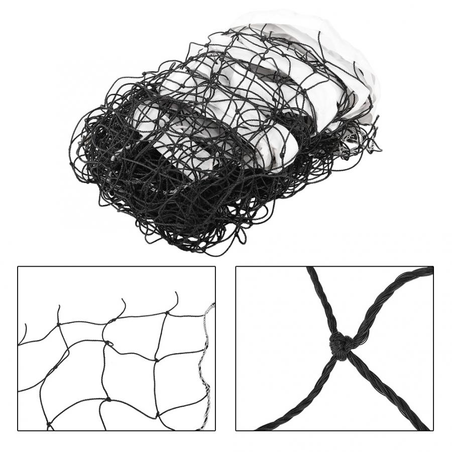 Filet de volley-ball 12x12 cm filet de volley-ball avec corde de câble en acier taille officielle extérieure/intérieure JA pour filet de volley-ball de Sports d'équipe