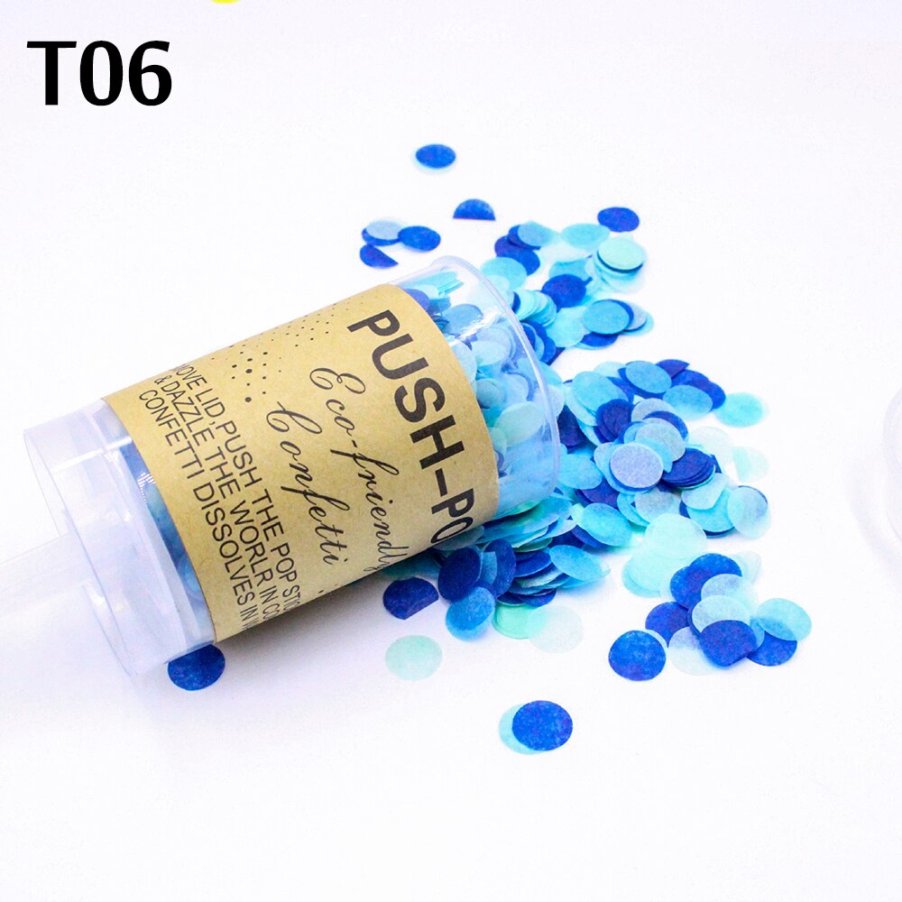 Push Pop Party Confetti Round Tissue For Happy Birthday Decoration Engagement Wedding Decor Gender Reveal Party Supplies: T06