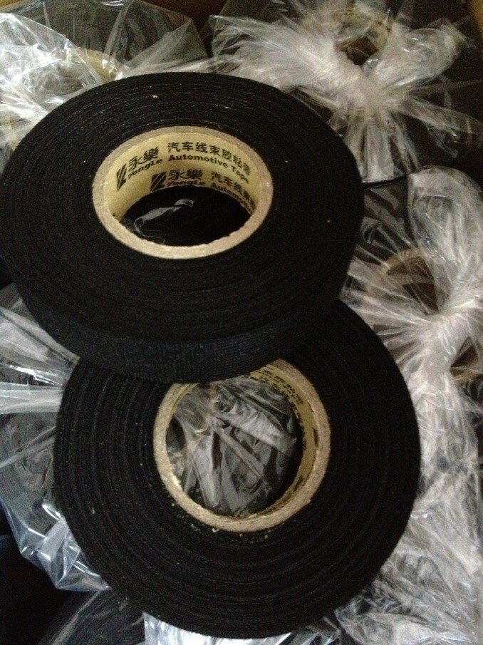 2 Pcs 19 Mm X 25 M Adhesive Doek Stof Tape Kabelboom Loom Tape Kabel Roll Auto doek Stof Tape