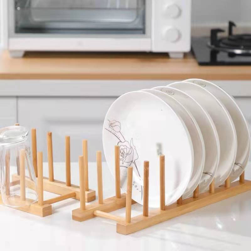 Soporte de madera multifunción, tapa de plato de cocina, soporte de drenaje, organizador de artículos diversos de cocina, estante para tazas, mesa, exhibición de libros