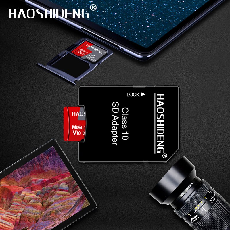 Klasse 10 micro sd-kaart 128gb 64gb 32gb 16gb tf-kaart geheugenkaart cartao de memoria 32gb microsd-kaart voor smartphone-adapter