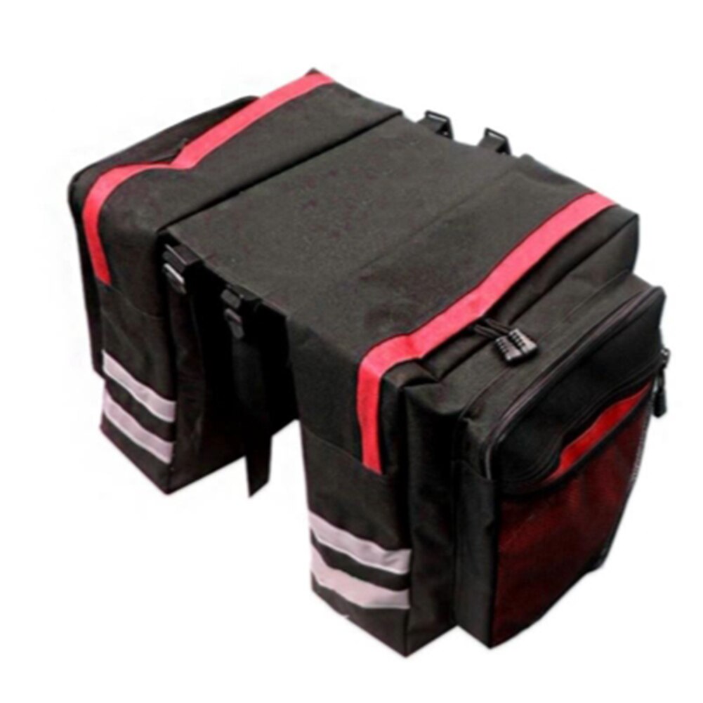 Achterzitje opbergruimte praktische mountainbike bagagedrager tas waterdichte fietstas zadel duurzaam reizen: Rood