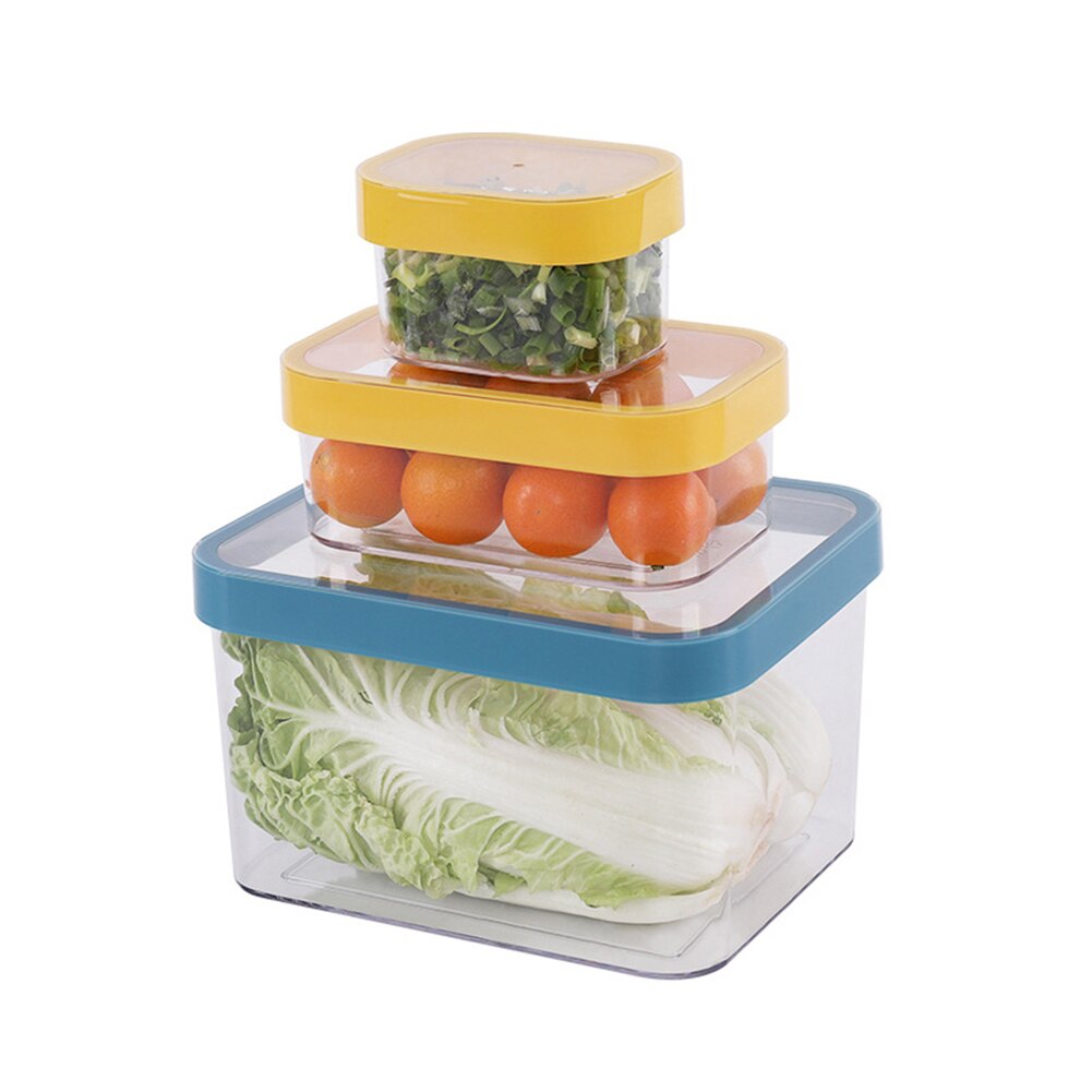 Transparency Food Storage Box Holder Space Saving Kitchen Fridge Kitchen Keep Fresh Clear Container with Lid Food