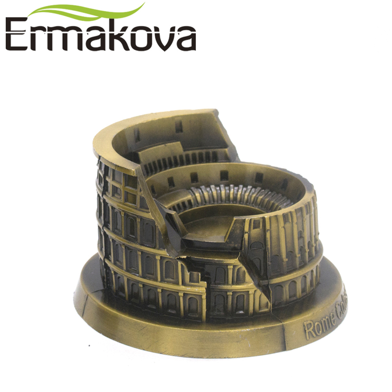 ERMAKOVA estatuilla de arquitectura de Metal, estatua de recuerdo de edificio de monumentos de fama mundial, decoración de escritorio para el hogar y la Oficina, de Navidad