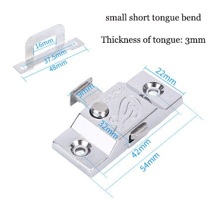 4 pcs Window Cabinet Push Button latch Automatic Zinc alloy Door Bolt Lock for child safety: B