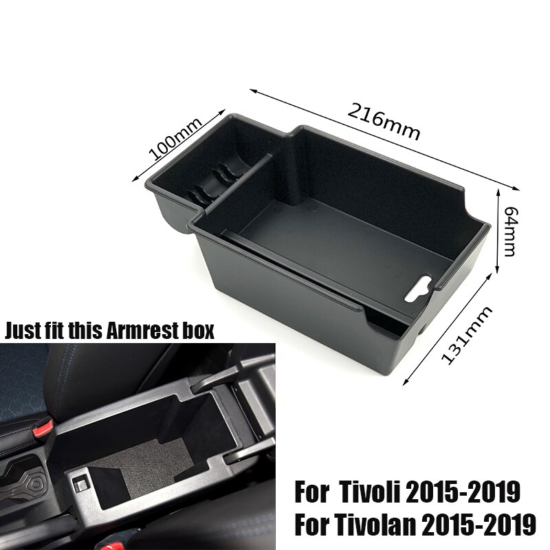 Pour SsangYong Tivoli Rexton accessoires de voiture intérieur accoudoir Central boîte de rangement Console porte-plateau Case Palle: For Tivoli Tivolan
