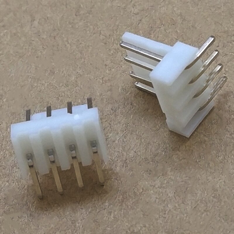 50 pçs/lote KF2510 Conector Macho Right Angle Pin Header 2AW 3AW 4AW 5AW 6AW 2510 2.54 MILÍMETROS