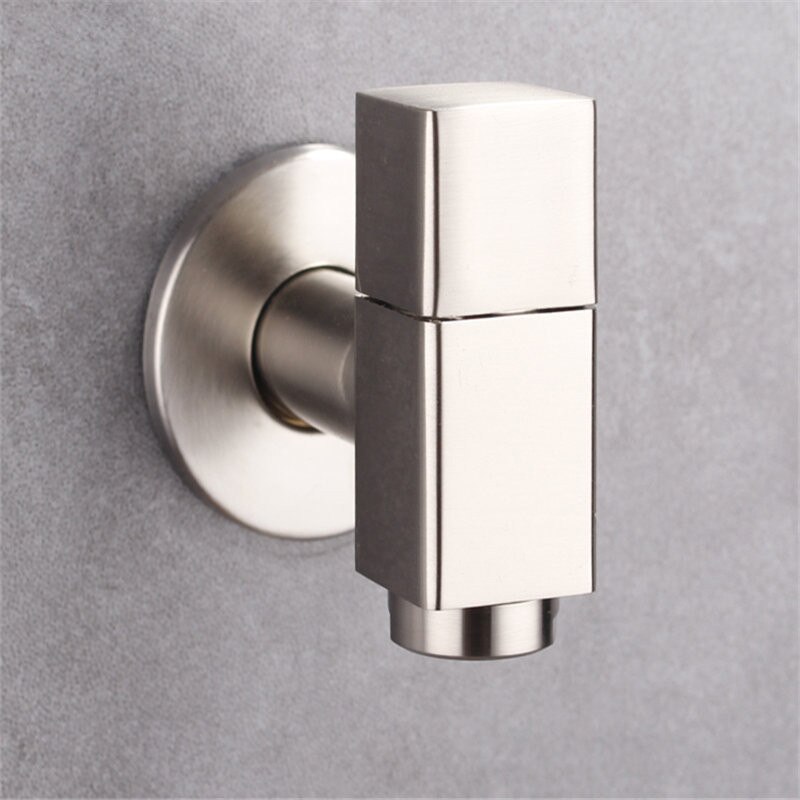Washing Machine Faucet Stainless steel Sink Toilet Tap Wall Mounted Single Cold Faucet Bibcocks Faucet Nickel Outdoor Faucet