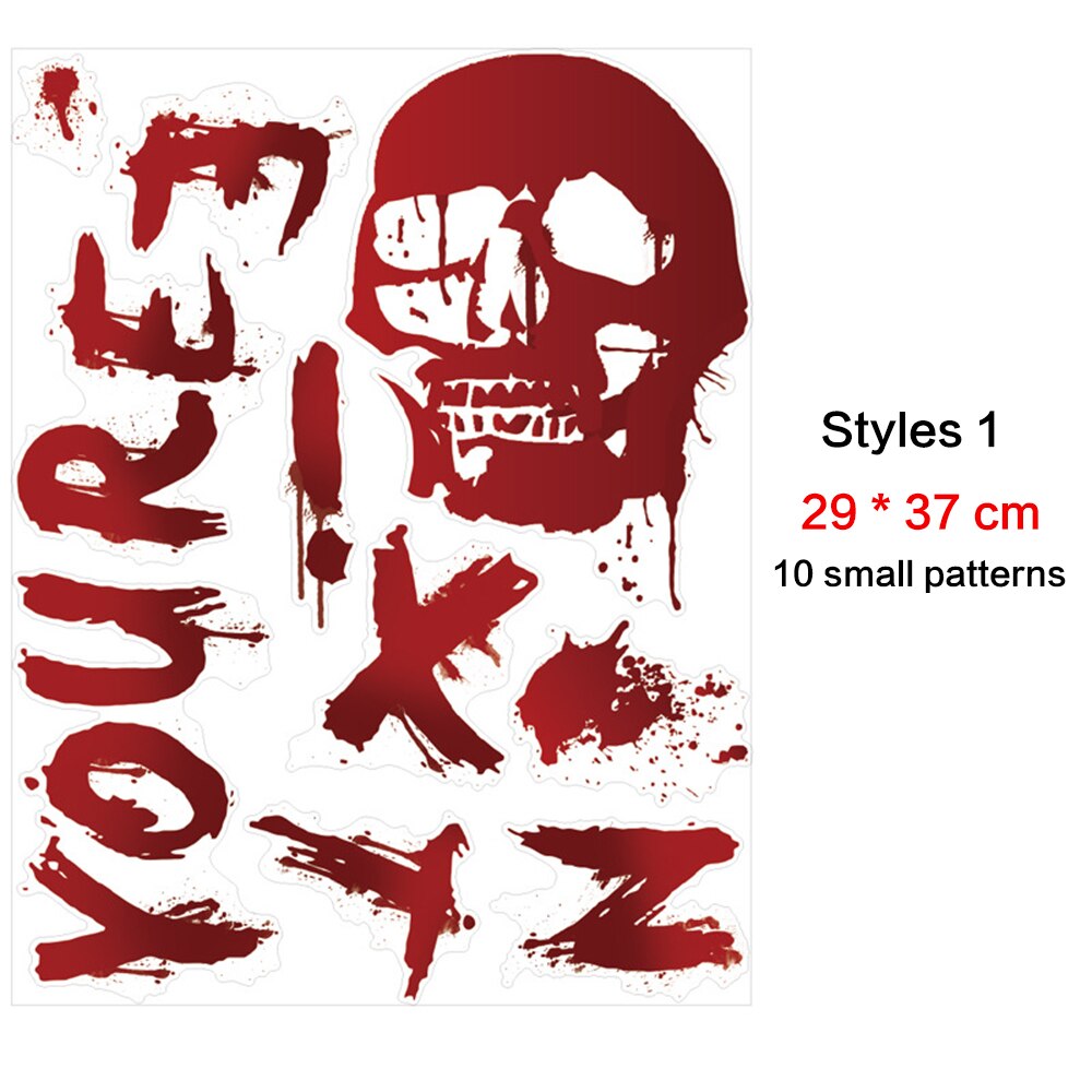 Halloween Bloody Bat Hand Foot Print Sticker Wc Stick Guard Party Deur Window Verwisselbare Glas Muursticker Horror Props: A