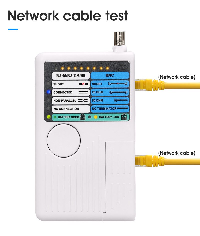 RJ11 RJ45 USB BNC LAN Network Cable Tester For UTP STP LAN Cables Tracker Detector