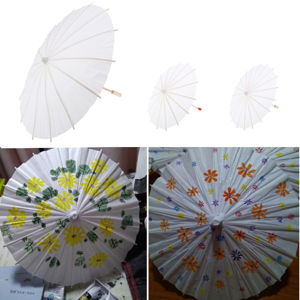 Feestartikelen Mini Papier Parasol Paraplu Blanco Papier Paraplu Diy Creatieve Ambachtelijke Paraplu Graffiti Kids Speelgoed