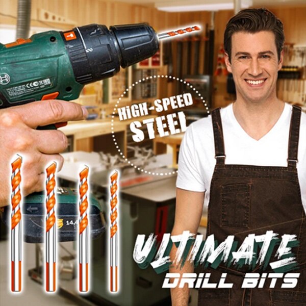 Ultimate Drill Bits Twist Drill Head Wall Ceramic Glass Punching Hole Working Set HG99