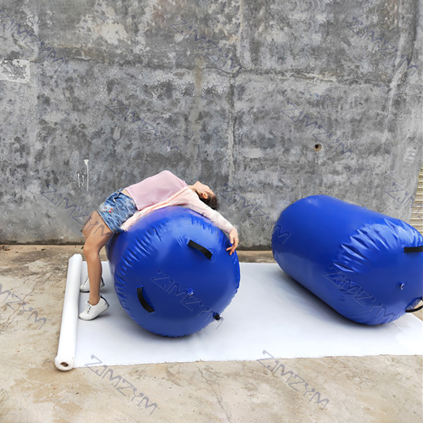 100x85cm Inflatable Air Roll Portable Gymnastics Cylinder Training Sport Fitness Air Mat Roller Barrel Airtrack Yoga Exercise