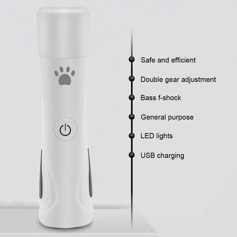 LED Pet Dog Nail Grinder And Clippers 3-Speed Rechargeable Electric Pet Nail Trimmer Painless Paws Grooming Trimming Tools